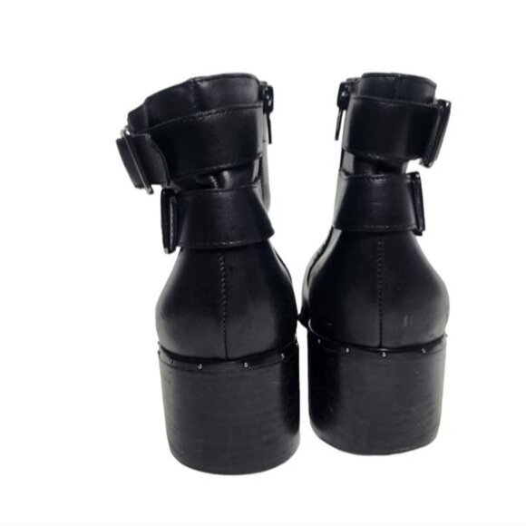 BLEECKER & BOND Georgia Black Leather Ankle Booties - Picture 10 of 14